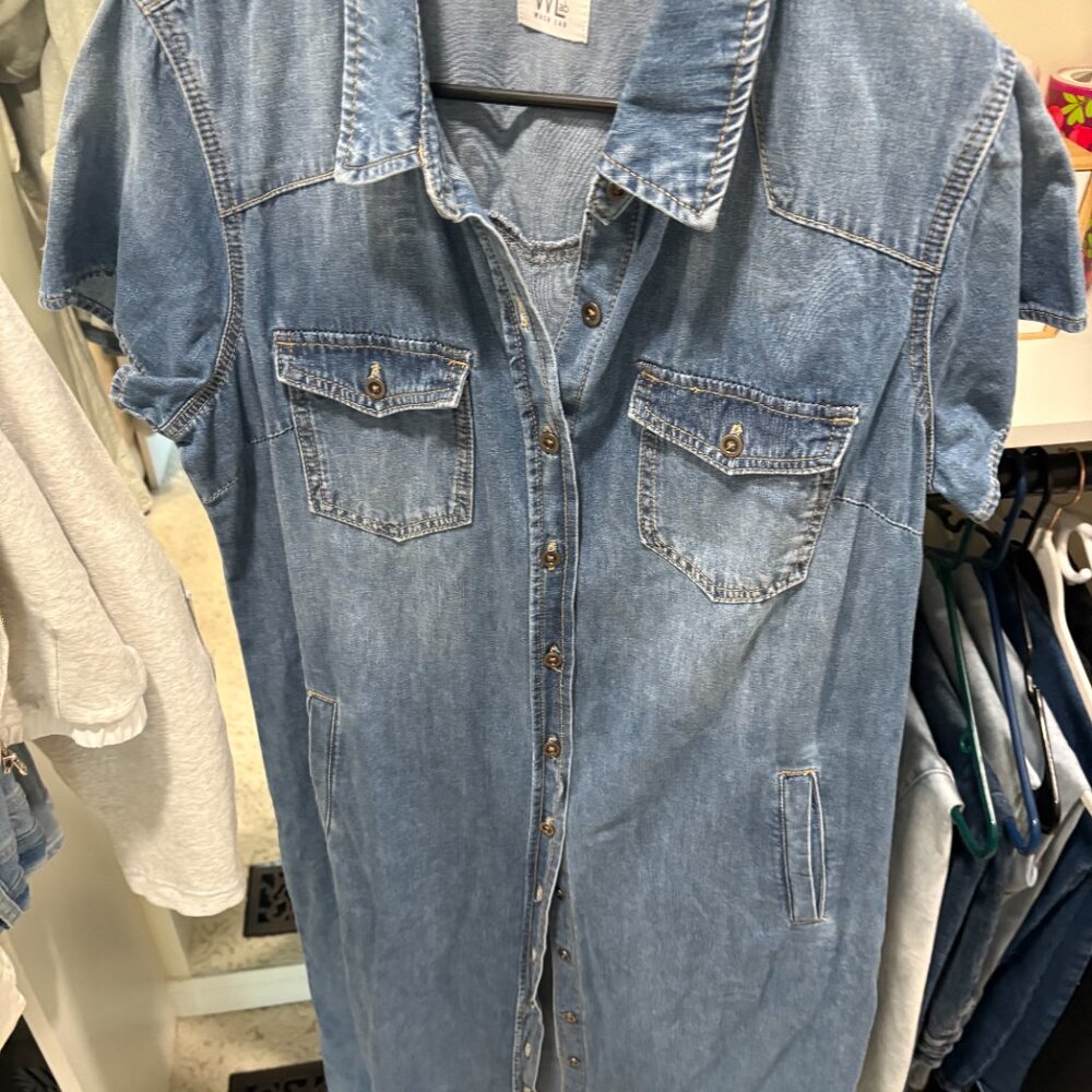 Wash Lab Denim Maxi Dress